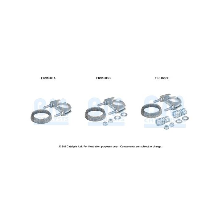 Montavimo komplektas, katalizatoriaus keitiklis BM CATALYSTS FK91683