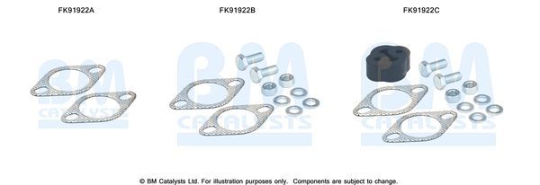 Montavimo komplektas, katalizatoriaus keitiklis BM CATALYSTS FK91922