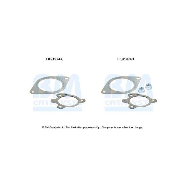 Montavimo komplektas, katalizatoriaus keitiklis BM CATALYSTS FK91974
