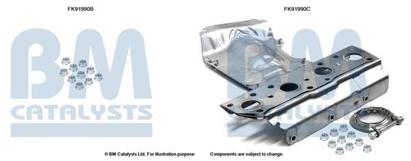 Montavimo komplektas, katalizatoriaus keitiklis BM CATALYSTS FK91990