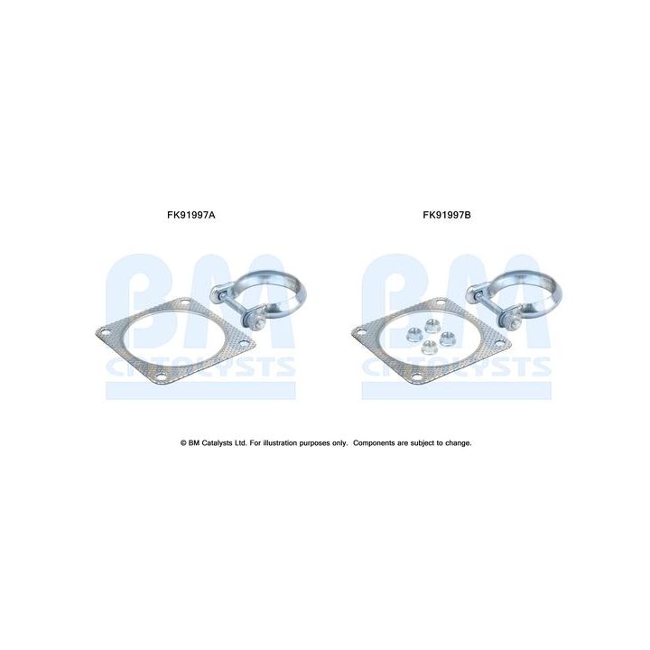 Montavimo komplektas, katalizatoriaus keitiklis BM CATALYSTS FK91997