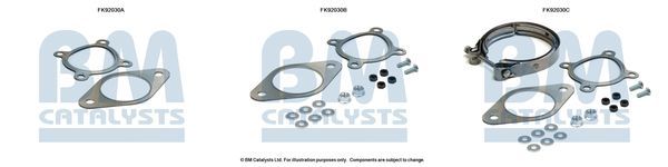 Montavimo komplektas, katalizatoriaus keitiklis BM CATALYSTS FK92030