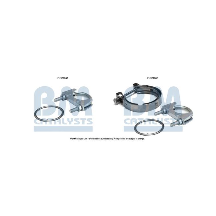 Montavimo komplektas, katalizatoriaus keitiklis BM CATALYSTS FK92180