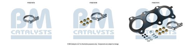 Montavimo komplektas, katalizatoriaus keitiklis BM CATALYSTS FK92197