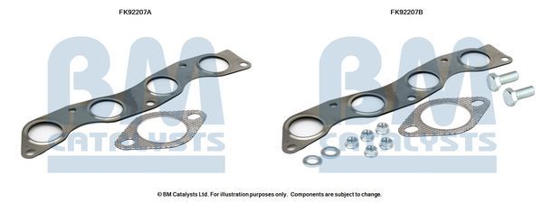 Montavimo komplektas, katalizatoriaus keitiklis BM CATALYSTS FK92207