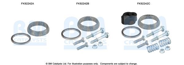 Montavimo komplektas, katalizatoriaus keitiklis BM CATALYSTS FK92242