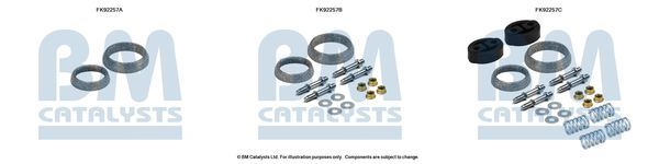 Montavimo komplektas, katalizatoriaus keitiklis BM CATALYSTS FK92257