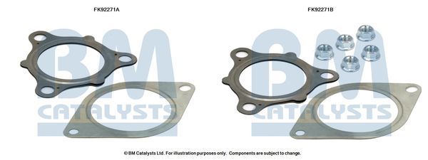 Montavimo komplektas, katalizatoriaus keitiklis BM CATALYSTS FK92271