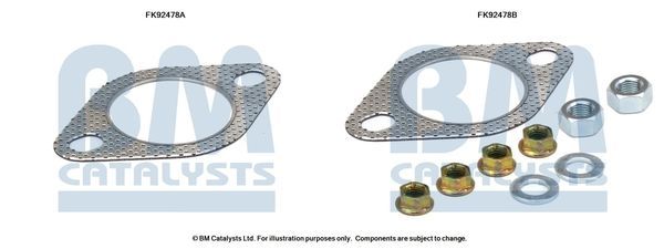 Montavimo komplektas, katalizatoriaus keitiklis BM CATALYSTS FK92478