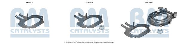 Montavimo komplektas, katalizatoriaus keitiklis BM CATALYSTS FK92747