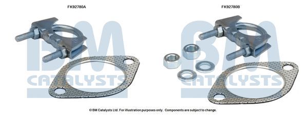 Montavimo komplektas, katalizatoriaus keitiklis BM CATALYSTS FK92780