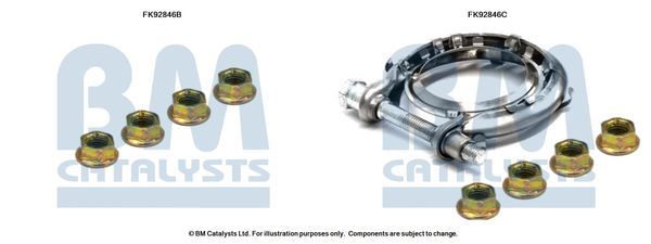 Montavimo komplektas, katalizatoriaus keitiklis BM CATALYSTS FK92846