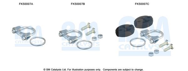 Montavimo komplektas, išmetimo vamzdis BM CATALYSTS FK50007