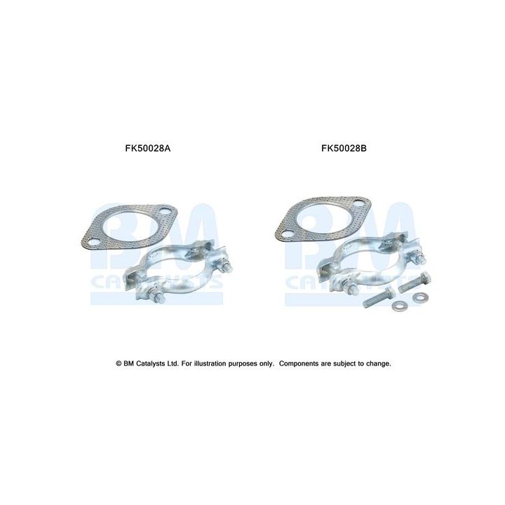 Montavimo komplektas, išmetimo vamzdis BM CATALYSTS FK50028