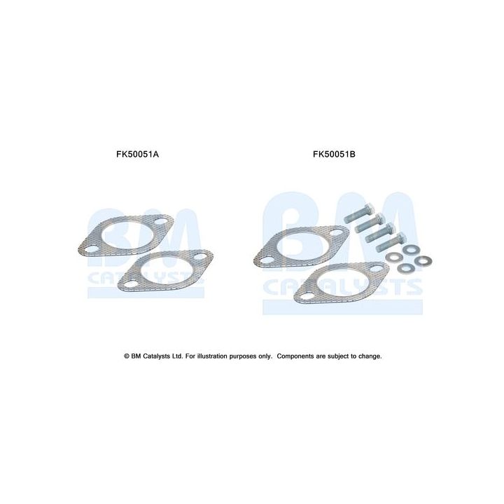 Montavimo komplektas, išmetimo vamzdis BM CATALYSTS FK50051