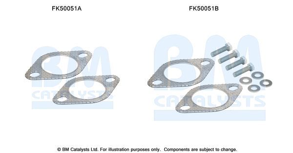 Montavimo komplektas, išmetimo vamzdis BM CATALYSTS FK50051