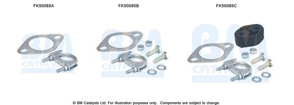 Montavimo komplektas, išmetimo vamzdis BM CATALYSTS FK50085
