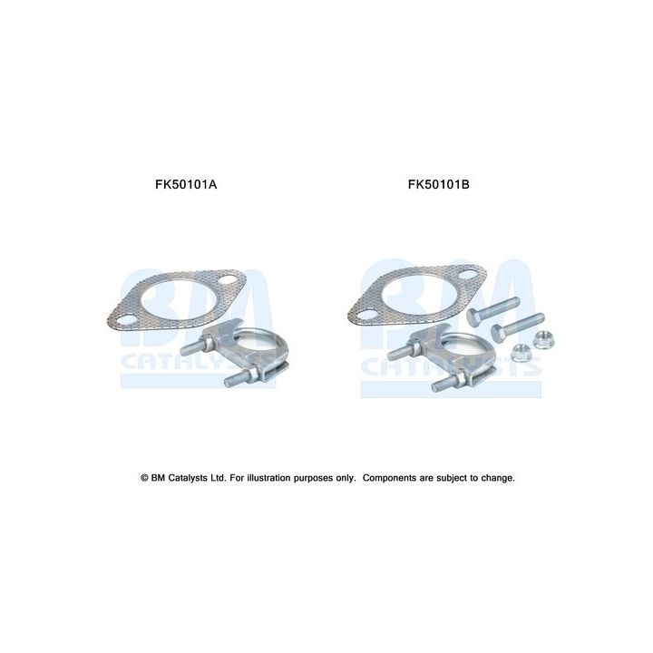 Montavimo komplektas, išmetimo vamzdis BM CATALYSTS FK50101