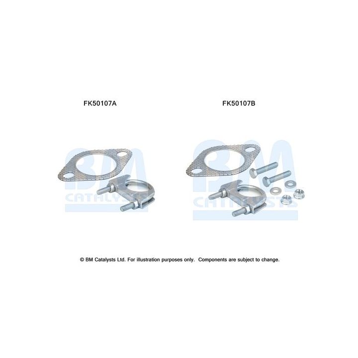 Montavimo komplektas, išmetimo vamzdis BM CATALYSTS FK50107