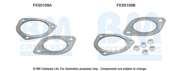 Montavimo komplektas, išmetimo vamzdis BM CATALYSTS FK50109