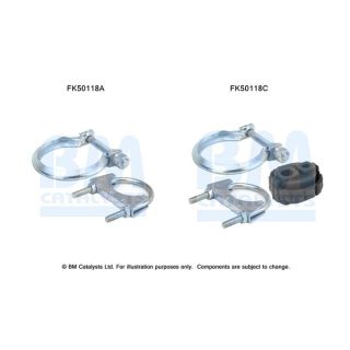 Montavimo komplektas, išmetimo vamzdis BM CATALYSTS FK50118