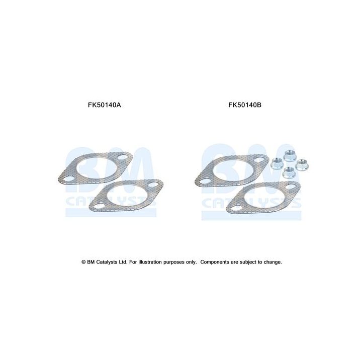 Montavimo komplektas, išmetimo vamzdis BM CATALYSTS FK50140