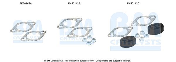 Montavimo komplektas, išmetimo vamzdis BM CATALYSTS FK50142