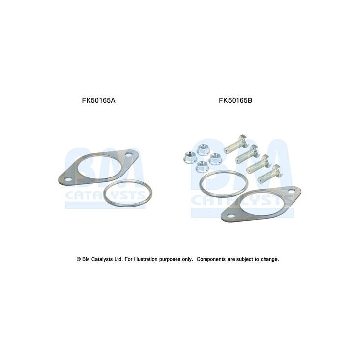 Montavimo komplektas, išmetimo vamzdis BM CATALYSTS FK50165