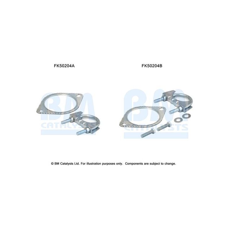 Montavimo komplektas, išmetimo vamzdis BM CATALYSTS FK50204