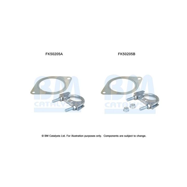 Montavimo komplektas, išmetimo vamzdis BM CATALYSTS FK50205