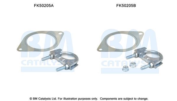 Montavimo komplektas, išmetimo vamzdis BM CATALYSTS FK50205