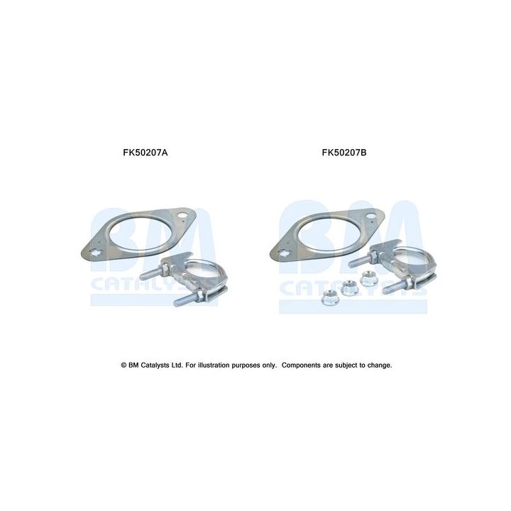 Montavimo komplektas, išmetimo vamzdis BM CATALYSTS FK50207