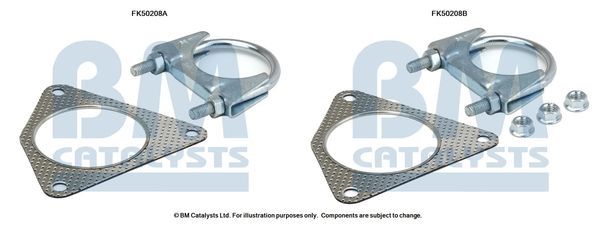 Montavimo komplektas, išmetimo vamzdis BM CATALYSTS FK50208