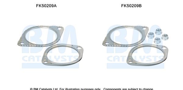 Montavimo komplektas, išmetimo vamzdis BM CATALYSTS FK50209