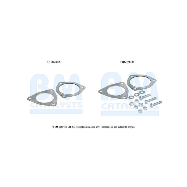 Montavimo komplektas, išmetimo vamzdis BM CATALYSTS FK50263