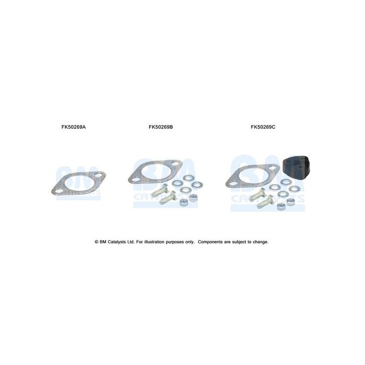 Montavimo komplektas, išmetimo vamzdis BM CATALYSTS FK50269