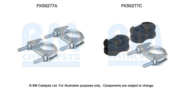 Montavimo komplektas, išmetimo vamzdis BM CATALYSTS FK50277