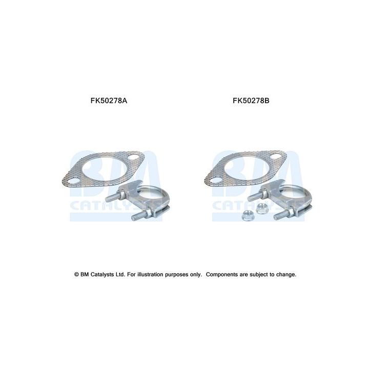 Montavimo komplektas, išmetimo vamzdis BM CATALYSTS FK50278