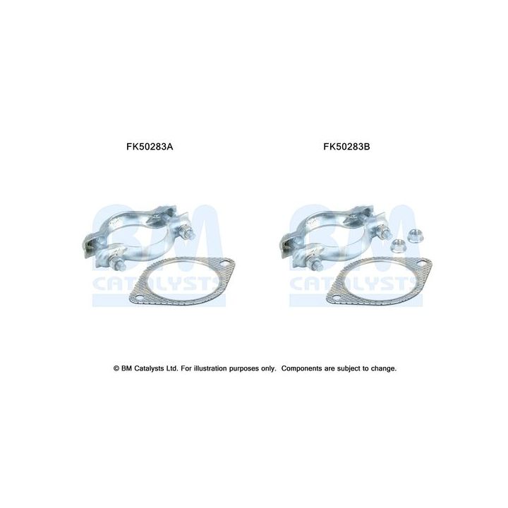 Montavimo komplektas, išmetimo vamzdis BM CATALYSTS FK50283
