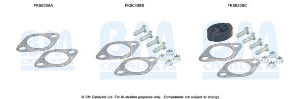 Montavimo komplektas, išmetimo vamzdis BM CATALYSTS FK50308