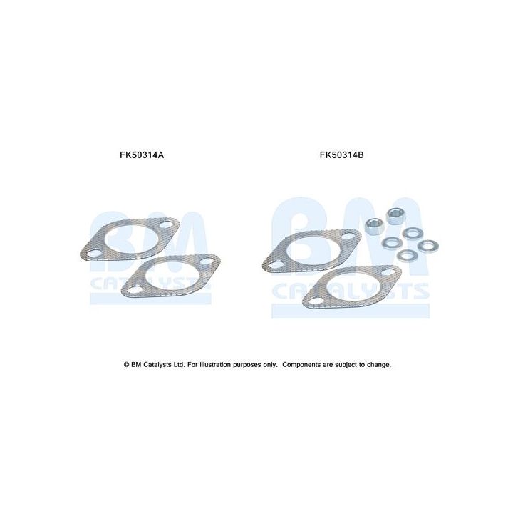 Montavimo komplektas, išmetimo vamzdis BM CATALYSTS FK50314