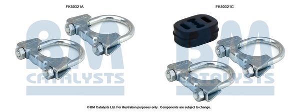 Montavimo komplektas, išmetimo vamzdis BM CATALYSTS FK50321