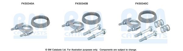 Montavimo komplektas, išmetimo vamzdis BM CATALYSTS FK50340