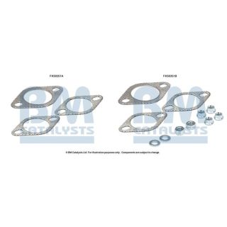 Montavimo komplektas, išmetimo vamzdis BM CATALYSTS FK50351