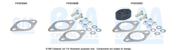 Montavimo komplektas, išmetimo vamzdis BM CATALYSTS FK50368
