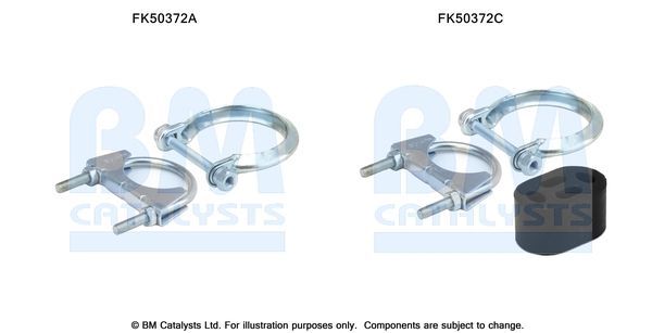 Montavimo komplektas, išmetimo vamzdis BM CATALYSTS FK50372