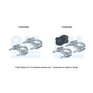 Montavimo komplektas, išmetimo vamzdis BM CATALYSTS FK50428