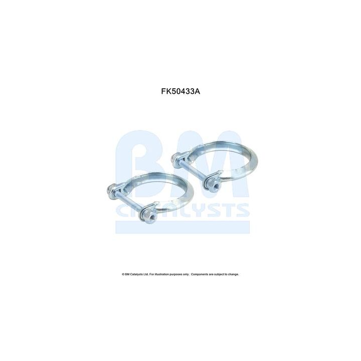 Montavimo komplektas, išmetimo vamzdis BM CATALYSTS FK50433