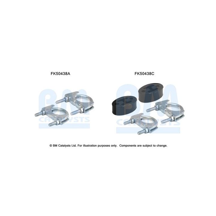 Montavimo komplektas, išmetimo vamzdis BM CATALYSTS FK50438