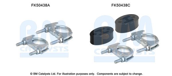 Montavimo komplektas, išmetimo vamzdis BM CATALYSTS FK50438